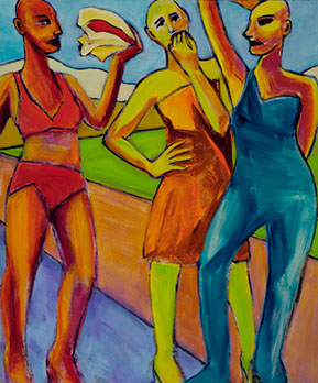 "Debut" acrylic, 48" x 40" $1500