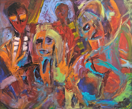 "Couples Retreat" acrylic, 48" x 40" $1500