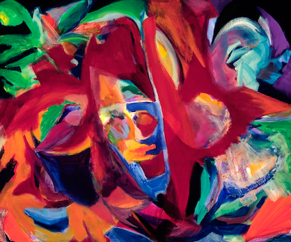 "Dancing With Daphnis" acrylic, 48" x 40" $1000 