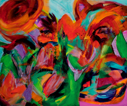 "Dewy Morn" acrylic, 48" x 40" $1000 