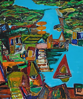 "Harbour 2" acrylic, 48” x 40” $1500