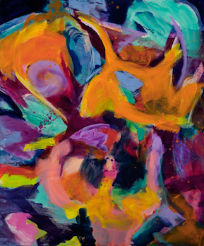 "Jurassic Burst" acrylic, 40" x 48" $1000