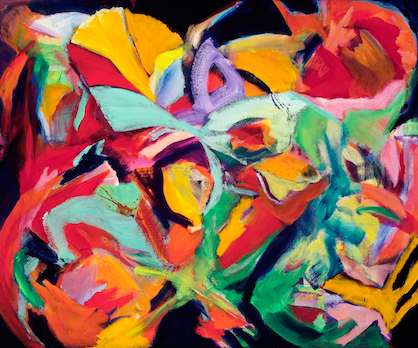 "Night Bloom" acrylic, 48" x 40" $1000