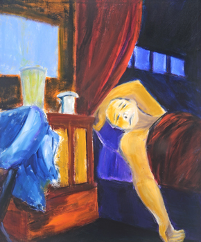 "Snooze" acrylic, 48" x 40" $1500